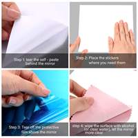 Miroir acrylique auto-adhésif sans cadre, flexible, moderne, de haute qualité, 20*20 cm, vente en gros, combinaison de petits miroirs