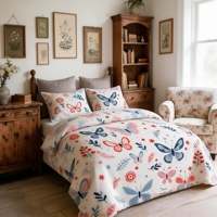 Parures de lit écologiques modernes en tissu 100% coton 300TC réversibles de luxe de haute qualité pour toutes les saisons
