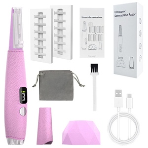 Dermaplaning Ultrasónico con Luz LED y 12 Cuchillas de Repuesto, Depilador Facial para Mujeres, OEM/ODM - Product Image 1