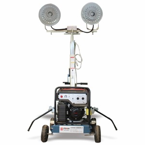 Torre de Luz LED Móvil Ajustable de 2000W con Base de Acero y Alimentación CA para Obras de Construcción, Minería e Iluminación de Emergencia - Product Image 4