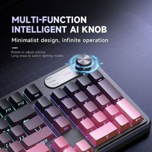 Venta caliente retroiluminado Home Computer Rainbow Lights <span class=keywords><strong>Multimedia</strong></span> Key para juegos de tamaño completo Usb <span class=keywords><strong>Wired</strong></span> Mini Rgb Teclado mecánico - Product Image 5