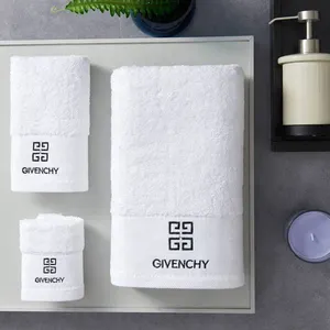 Comfortable Customized Logo Luxury Strong Absorption 100 Cotton 600Gsm Face Hand Hotel Bath Towel Set