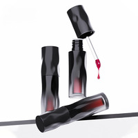Petit tube de rouge à lèvres rond en plastique de 2g, écologique, avec couvercle à clapet, flacon vide, estampage à chaud, revêtement UV, emballage cosmétique