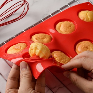 Durable 8-Cavity <b>Silicone</b> Muffin Pan Cupcake Pans Non-stick <b>Baking</b> Pan Cake Mold Tray for <b>Baking</b> - Product Image 4