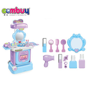 Ensemble de maquillage de princesse pour enfants, <span class=keywords><strong>valise</strong></span> en plastique, jouets, <span class=keywords><strong>coiffeuse</strong></span>, offre spéciale - Product Image 3
