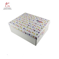 Chaussures de luxe de stockage ondulé boîte de papier avec logo personnalisé