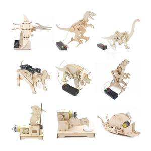 Dinosaurio robótico DIY artesanía rompecabezas de madera dinosaurio modelo Kit tallo educativo juguete ciencia edificios 3D rompecabezas de madera para niños - Product Image 1