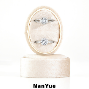 <span class=keywords><strong>Boîte</strong></span> <span class=keywords><strong>à</strong></span> bague ovale en velours, mini <span class=keywords><strong>boîte</strong></span> de rangement pour bague de fiançailles ou de mariage, <span class=keywords><strong>boîte</strong></span> de présentation de bijoux portable avec logo personnalisé, emballage cadeau - Product Image 3