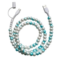 Nouveau câble perlé Type-C 5A à charge rapide 2027, motif arc-en-ciel, pour ordinateur, adorable bijou pour femme, cordon de charge