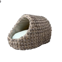 Nouveau design, lit pour chien et chat en peluche imprimée, confortable, écologique, toutes saisons, style pantoufle, tissu polyester de luxe, rembourrage en PP