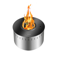 Smart Kamin Grand Cheminée Intérieur Electrique Automatique BioEthanols Inserts Ronds à l'Ethanol 38cm