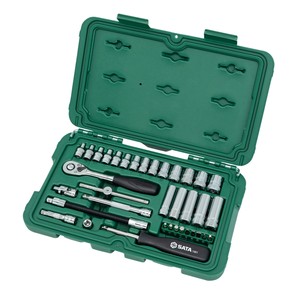 ชุดเครื่องมือซ่อมแซม <span class=keywords><strong>SATA</strong></span> 09001 36 ชิ้น <span class=keywords><strong>ประแจ</strong></span>บล็อกหกเหลี่ยมขนาด 6.3 มม. แบบลึก พร้อมด้ามขันแบบแร็ทเช็ต สำหรับงานซ่อมบำรุงรถยนต์ - Product Image 1