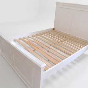 Conventional Wooden <b>Platform</b> <b>Bed</b> <b>Frame</b> Multiple Sizes - Durable Radiata Pine & MDF Furniture For Hotel & Homestay (White/Black) - Product Image 5