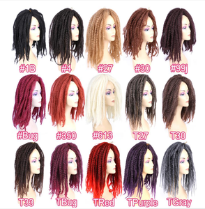 18 pulgadas micro-permanente rizado caterpillar de cabello rizado Afro multicolor sintético pelo trenzado - Product Image 6