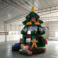 Château gonflable de Noël en PVC de qualité industrielle pour événements festifs, location et personnalisation de marque