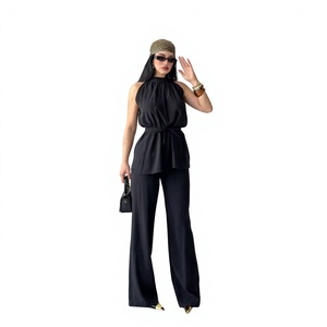 Mono elegante con cuello halter para mujer, estilo turco, personalizable, para discoteca, venta al por mayor, atuendo de moda moderno, ropa de calle holgada - Product Image 1