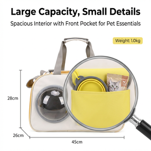 حقيبة قطة بكتف واحد تصميم كبسولة فضاء عصرية محمولة على ظهره متقاطعة مع الجسم للقطط ذات سعة كبيرة تسمح بالتهوية للحيوانات الأليفة - Product Image 5