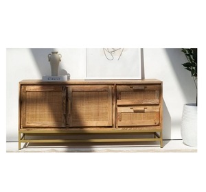<b>Cheap</b> Price High Quality Modern Style Natural <b>Sideboard</b> Storage Display TV Tool Living Room Bedroom Wooden Cabinet India - Product Image 1