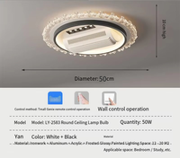 Ventilateur de plafond LED moderne sans pales avec télécommande, moteur AC, protection des yeux, pour maison, chambre et salon