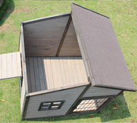 Cage pour animaux de compagnie haut de gamme en bois massif, moderne, résistante aux intempéries, pour chiens et chats de grande taille, facile à assembler