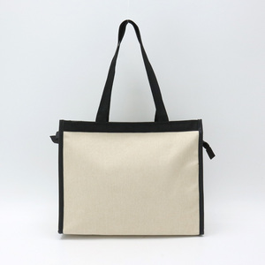 Bolsa de Playa de Lino Personalizada con <span class=keywords><strong>Iniciales</strong></span> y Logotipo, Elegante y Duradera, para Mujer, Bolsa Cruzada de Gran Capacidad con Cierre - Product Image 6