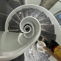 Escalier en colimaçon contemporain pour application intérieure pour les appartements de musée de bibliothèque de villa-en bois
