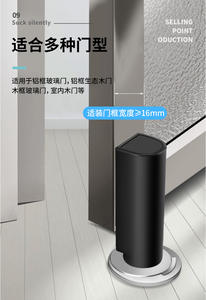 Porte de salle de bain en acier inoxydable silencieuse et amortissante sans perçage, toilettes intérieures, anti-collision, anti-vent, cuisine, salon - Product Image 5