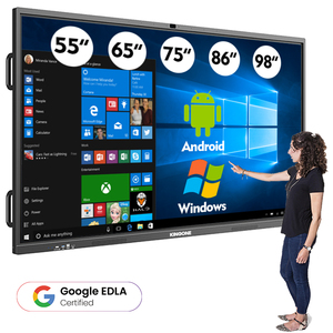 KINGONE Tableau blanc interactif de grande taille Panneau intelligent 55 <span class=keywords><strong>65</strong></span> 75 86 <span class=keywords><strong>pouces</strong></span> Écran <span class=keywords><strong>tactile</strong></span> pour l'éducation, les affaires et l'apprentissage en ligne - Product Image 1