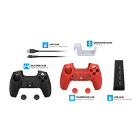 DOBE 7-in-1 PS5 Spielzubehör-Set mit Ladestation, Silikonhülle, Gaming-Kopfhörerhalterung und Thumbstick-Kappen für PS5