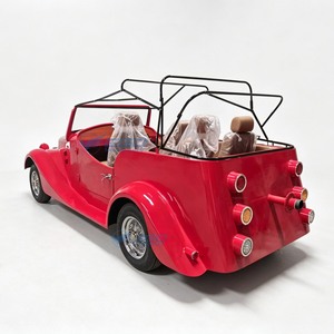 Auto Clásico Eléctrico Rojo de Techo Abierto, Vehículo Eléctrico Retro Antiguo para Recepción de Bodas, Visita a Villas y Zonas Turísticas - Product Image 2