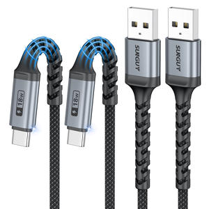 Cable USB de Carga Rápida SUNGUY Tipo-C de 18W con Material de Aluminio para Banco de Energía y Uso en Automóvil - Product Image 1