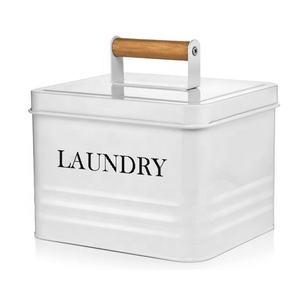 Papelera con soporte para ahorro de espacio, papelera con tira magnética para lavadora, secadora, montaje en pared, papelera de Metal - Product Image 3