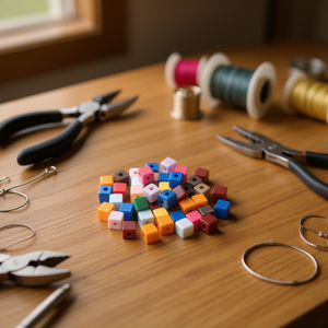 Perline Quadrate Ilan da 8mm, 20g, Colorate per Creazione di Gioielli e Artigianato - Product Image 3