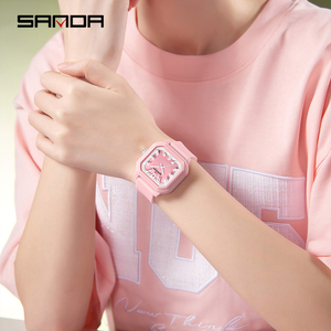 SANDA9084 Relojes de cuarzo unisex en varios colores Mini relojes exquisitos y elegantes Regalos perfectos para amigos y socios - Product Image 3