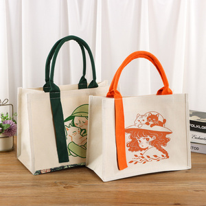 Vente en gros à bas <span class=keywords><strong>prix</strong></span> personnalisé sac fourre-tout de grande capacité sac pliable en toile - Product Image 1