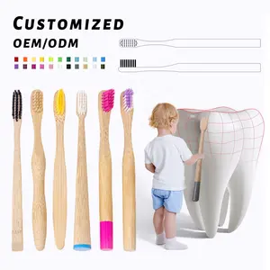 Factory direct sales custom More size Biodegradable Eco Natural organic Bamboo Wooden Toothbrush for Hotel Travel Home Kid