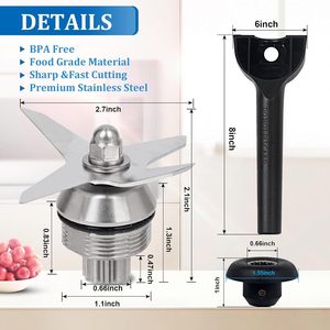 <span class=keywords><strong>Kit</strong></span> de Cuchillas de Repuesto para Licuadora Compatible con la Serie Vita-mix 5200, Llave de Vaso para Recipientes de 32oz y 64oz - Product Image 2