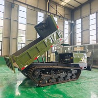 Neuer Schwerlast 10T Diesel-Raupendumper Weichai Euro 5 Linkslenker Hydraulischer Kippanhänger für Geländetransport