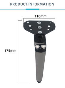 Pieds de meubles modernes en aluminium <span class=keywords><strong>chromé</strong></span> pour canapé, <span class=keywords><strong>table</strong></span> à manger, chambre à coucher, salon extérieur - Product Image 2