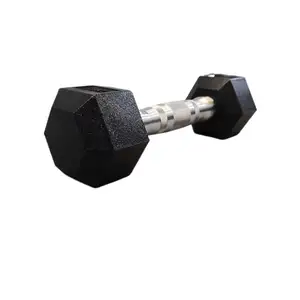 Vendita calda logo personalizzato fitness palestra 5kg 10kg gomma standard manubrio esagonale per l'esercizio