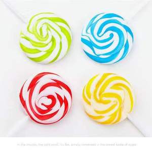 Bonbons durs personnalisés en vrac arc-en-ciel tourbillon grosses sucettes colorées vente en gros - Product Image 2