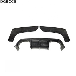 M3 M4 F80 F82 2014-2018 V Style Three-stage Approach Carbon Fiber Sports Rear Lip Bumper Polished Vacuum Technology - Product Image 5