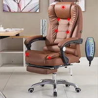 Cadeira de escritório em couro pu, nova cadeira ergonômica com parte traseira alta de luxo feita em couro sintético de poliuretano