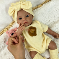 Poupée Reborn Personnalisée Teint Foncé 16 Pouces Corps Entièrement en Silicone Lesté Faite à la Main Réaliste Poupée d'Éveil Émotionnel