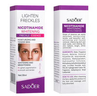 Pour SADOER Organic Vegan 30ml Sérum Visage Approvisionnement d'usine Anti-âge Blanchissant Huile Essentielle Hydratant Avec Niacinamide