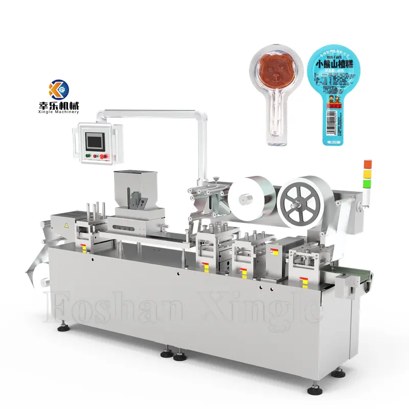 Heat sealing thermoforming customization automatic put candy toy blister packing machine for capsule tablet