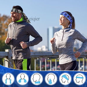 Fascia Elastica <span class=keywords><strong>per</strong></span> <span class=keywords><strong>Capelli</strong></span> Personalizzabile con Logo, Bandana Etnica, Fascia Sportiva, Fascia Assorbisudore, Bandana Sportiva Personalizzata - Product Image 3