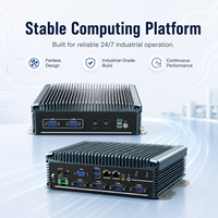 Mini PC Robusto y Silencioso con Doble LAN, 6 Puertos COM, USB, HD, VGA, SSD, Compatible con Windows y Linux para Dispositivos Edge