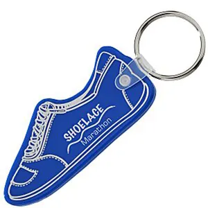 Customizable Opaque Running Shoe Soft Keychain key ring tag key tag chain