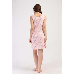 KADIN LYC SUPREM O YAKA GENIS ASKILI ETEGI OVAL TUNIK - สีชมพู - สีชมพู - Product Image 4